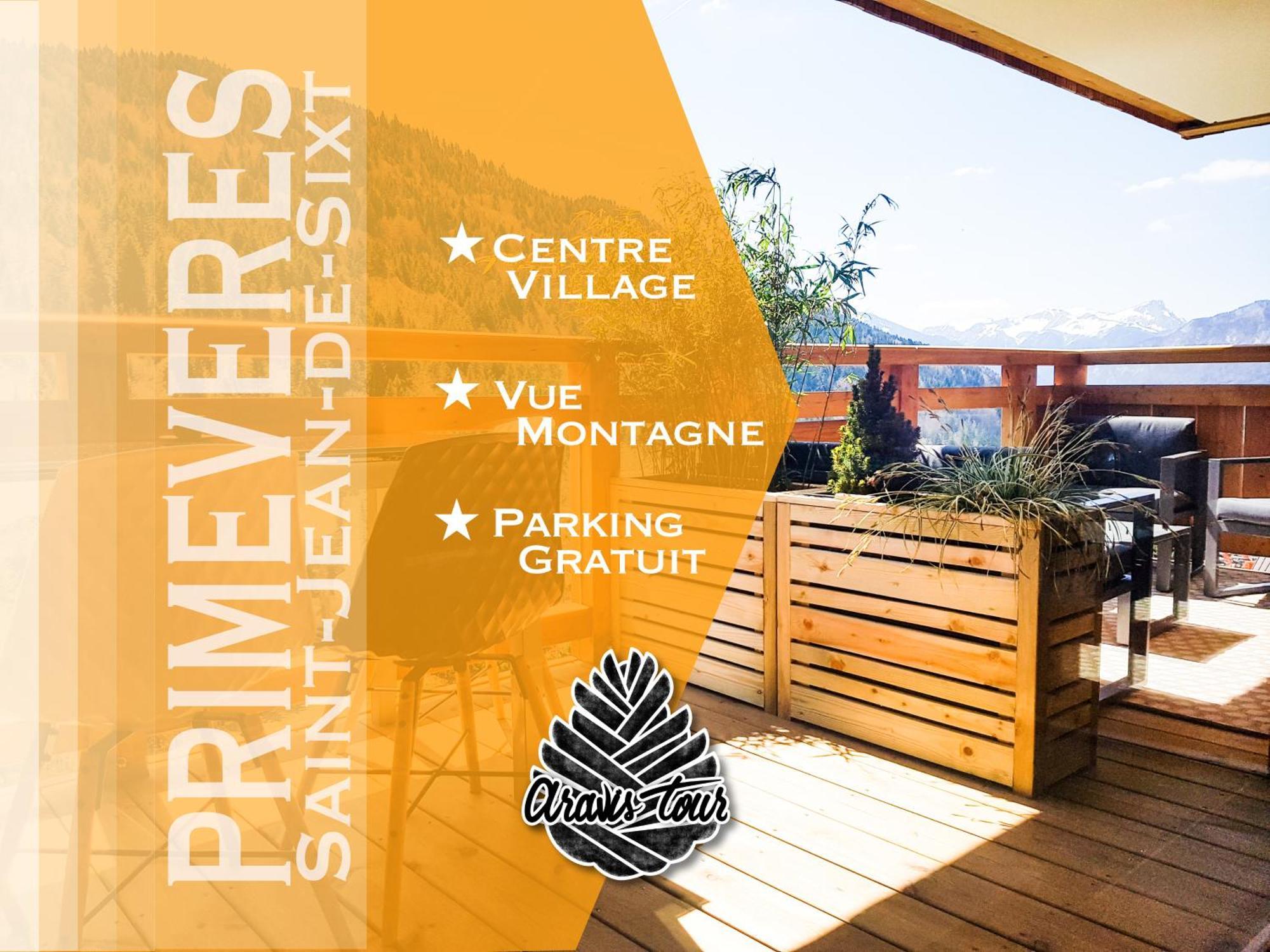 Appt Primeveres - Centre Village, Vue Montagne - Aravistour Saint-Jean-de-Sixt Eksteriør bilde